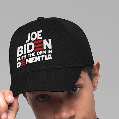 Alternative view of Joe Biden Put the Dem in Dementia Twill Cap - High-Profile Snapback Hat - Trucker Hat