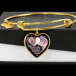 Personalized Photo First You Were My Best Friend Now You Are My Angel Heart Pendant Necklace - Memorial Customized Necklace