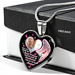 Personalized Photo First You Were My Best Friend Now You Are My Angel Heart Pendant Necklace - Memorial Customized Necklace