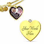 Personalized Photo First You Were My Best Friend Now You Are My Angel Heart Pendant Necklace - Memorial Customized Necklace