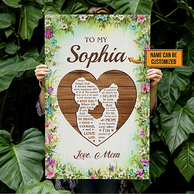 Alternative view of Personalized From Mom To My Daughter Never Forget That It Doesn't Matter Framed Canvas - Unframed Poster