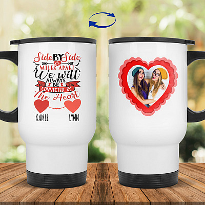 14 oz. White Travel Mug