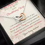 To My Breathtaking Wife I Can Never Fully Repay You For All Your Love And Support Interlocking Hearts Pendant Necklace