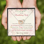 To My Breathtaking Wife I Can Never Fully Repay You For All Your Love And Support Interlocking Hearts Pendant Necklace