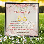 To My Breathtaking Wife I Can Never Fully Repay You For All Your Love And Support Infinity Heart Pendant Necklace