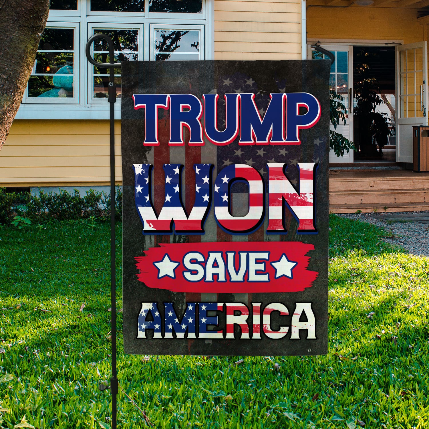 4UT. Save America Flag(5) Garden Flag Mockup 3