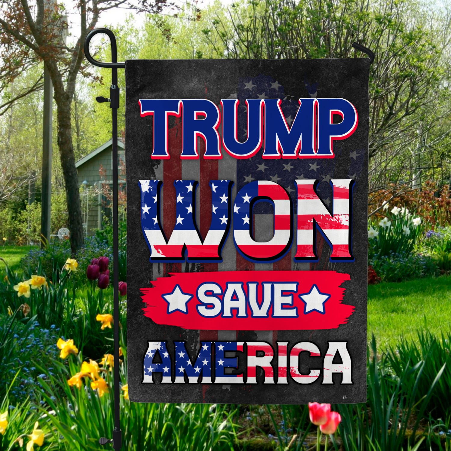 4UT. Save America Flag(5) Garden Flag Mockup 5