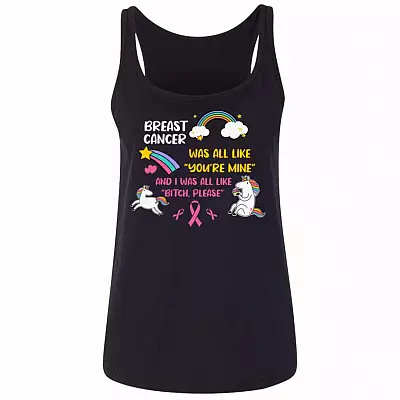 unicorn, Black, Ladies Tank Top