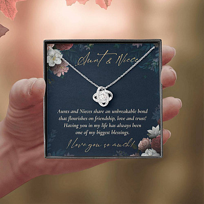 Aunts And Nieces Share An Unbreakable Bond That Flourishes On Friendship Love Knot Necklace