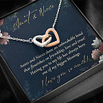 Aunts And Nieces Share An Unbreakable Bond That Flourishes On Friendship Interlocking Hearts Pendant Necklace