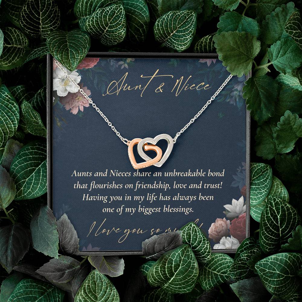 Aunts And Nieces Share An Unbreakable Bond That Flourishes On Friendship Interlocking Hearts Pendant Necklace
