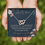 Aunts And Nieces Share An Unbreakable Bond That Flourishes On Friendship Interlocking Hearts Pendant Necklace