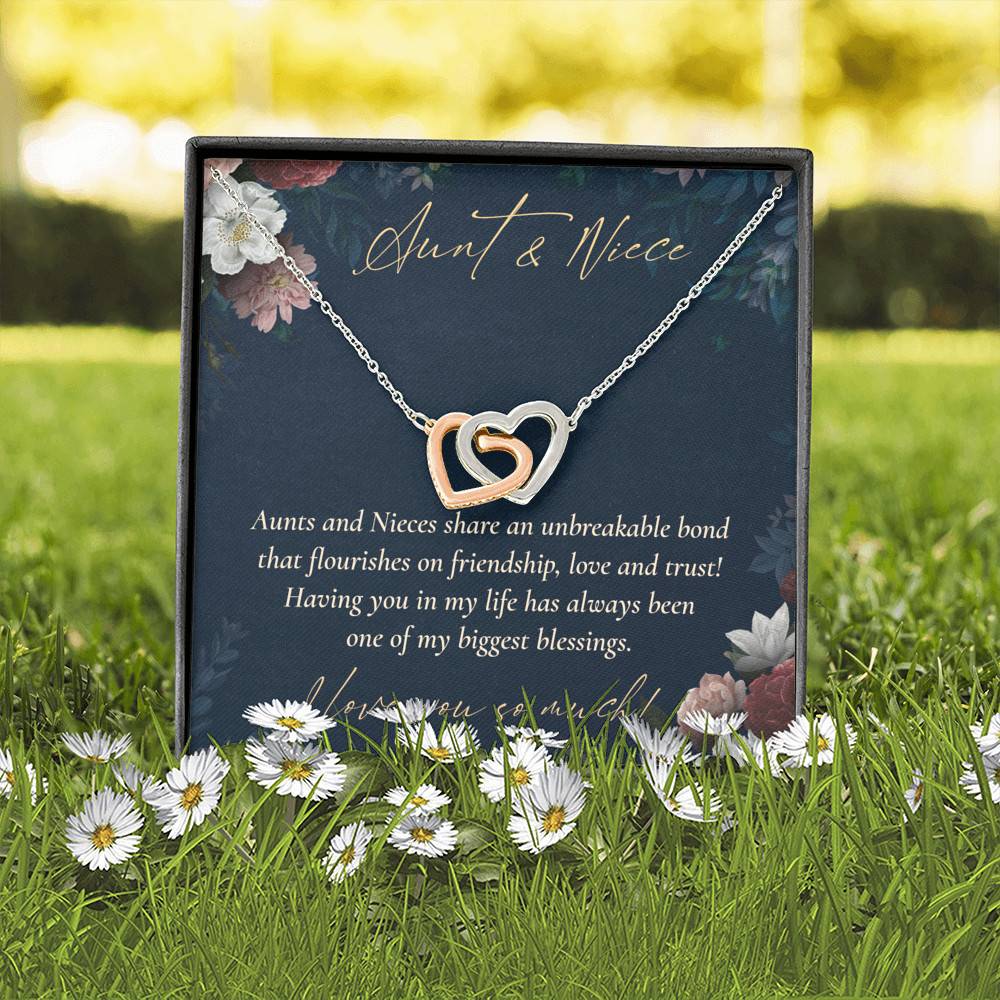 Aunts And Nieces Share An Unbreakable Bond That Flourishes On Friendship Interlocking Hearts Pendant Necklace