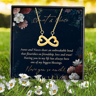 Aunts And Nieces Share An Unbreakable Bond That Flourishes On Friendship Infinity Heart Pendant Necklace