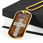 Chosen Ephesians 1:3-5 Dog Tag Pendant Necklace