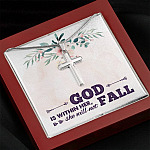 God is Within Her She Will Not Fall Cross Pendant Necklace