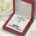 God is Within Her She Will Not Fall Cross Pendant Necklace