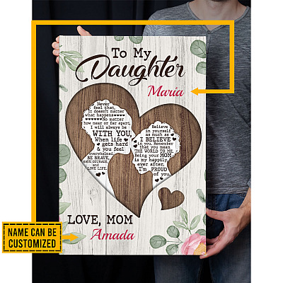 Alternative view of Personalized Mom To My Daughter Never Forget That It Doesn't Matter What Happens Canvas Prints - Unframed Poster