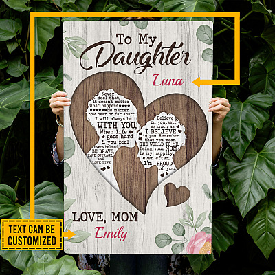 Personalized Mom To My Daughter Never Forget That It Doesn't Matter What Happens Canvas Prints - Unframed Poster