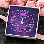 As a Pisces Girl I Have Three Sides the Quite and The Sweet Side Alluring Pendant Necklace