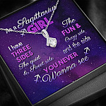 As a Sagittarius Girl I Have Three Sides the Quite and The Sweet Side Alluring Pendant Necklace