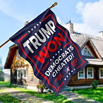 2O. Trump Won FLAG (4) House Flag Mockup 5