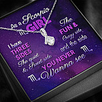 As a Scorpio Girl I Have Three Sides the Quite and The Sweet Side Alluring Pendant Necklace