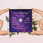As an Aquarius Girl I Have Three Sides the Quite and The Sweet Side Love Knot Pendant Necklace As an Aquarius Girl I Have Three Sides the Quite and The Sweet Side Love Knot Pendant Necklace