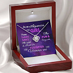 As an Aquarius Girl I Have Three Sides the Quite and The Sweet Side Love Knot Pendant Necklace As an Aquarius Girl I Have Three Sides the Quite and The Sweet Side Love Knot Pendant Necklace