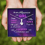 As an Aquarius Girl I Have Three Sides the Quite and The Sweet Side Alluring Pendant Necklace