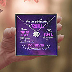 As an Aries Girl I Have Three Sides the Quite and The Sweet Side Love Knot Pendant Necklace