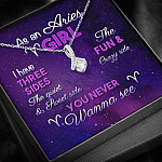As an Aries Girl I Have Three Sides the Quite and The Sweet Side Alluring Pendant Necklace