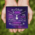 As a Virgo Girl I Have Three Sides the Quite and The Sweet Side Alluring Pendant Necklace