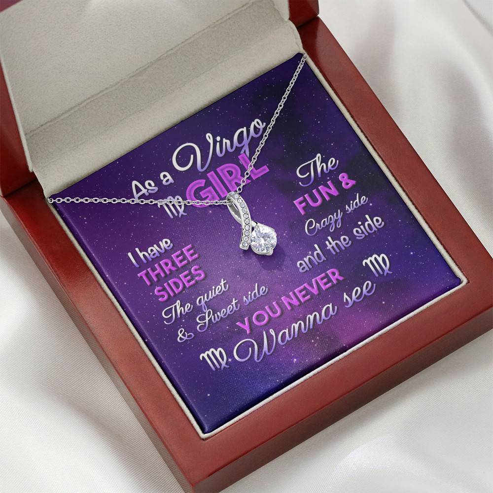 As a Virgo Girl I Have Three Sides the Quite and The Sweet Side Alluring Pendant Necklace