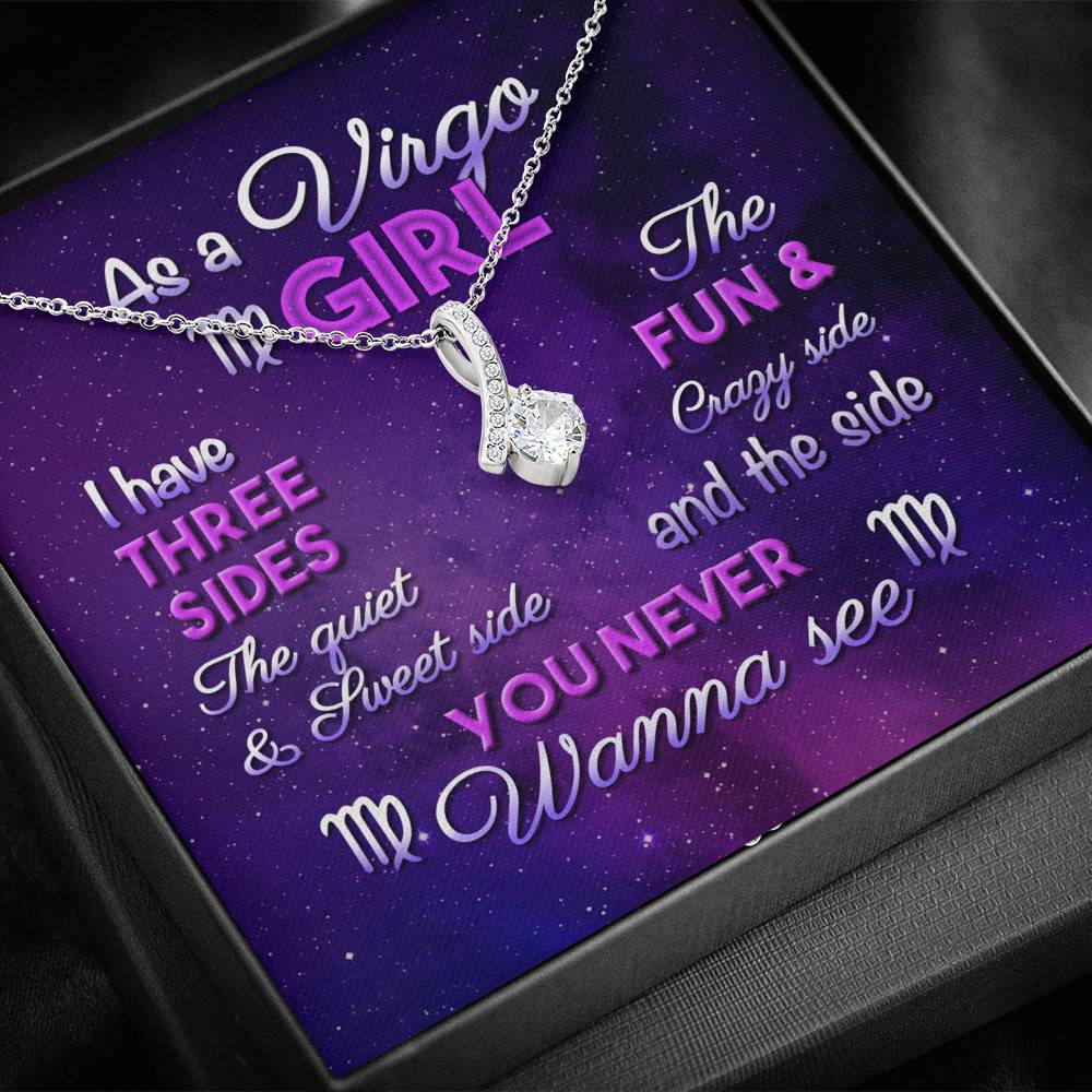 As a Virgo Girl I Have Three Sides the Quite and The Sweet Side Alluring Pendant Necklace