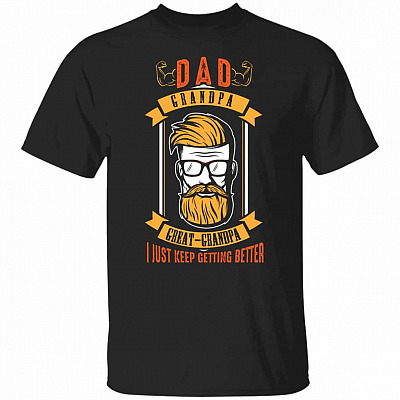 Dad Grandpa tee, Black, Unisex T-Shirt