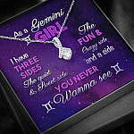 As a Gemini Girl I Have Three Sides the Quite and The Sweet Side Alluring Pendant Necklace