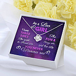 As a Leo Girl I Have Three Sides the Quite and The Sweet Side Love Knot Pendant Necklace