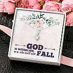 God is Within Her She Will Not Fall Alluring Pendant Necklace