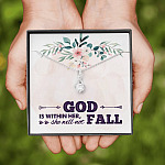God is Within Her She Will Not Fall Alluring Pendant Necklace