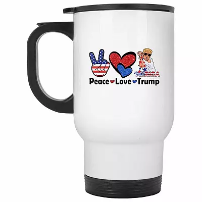14 oz. White Travel Mug