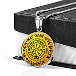 May Odin Give Me Knowledge On My Path Circle Pendant Necklace - Nordic Vikings Necklace - Viking Gifts