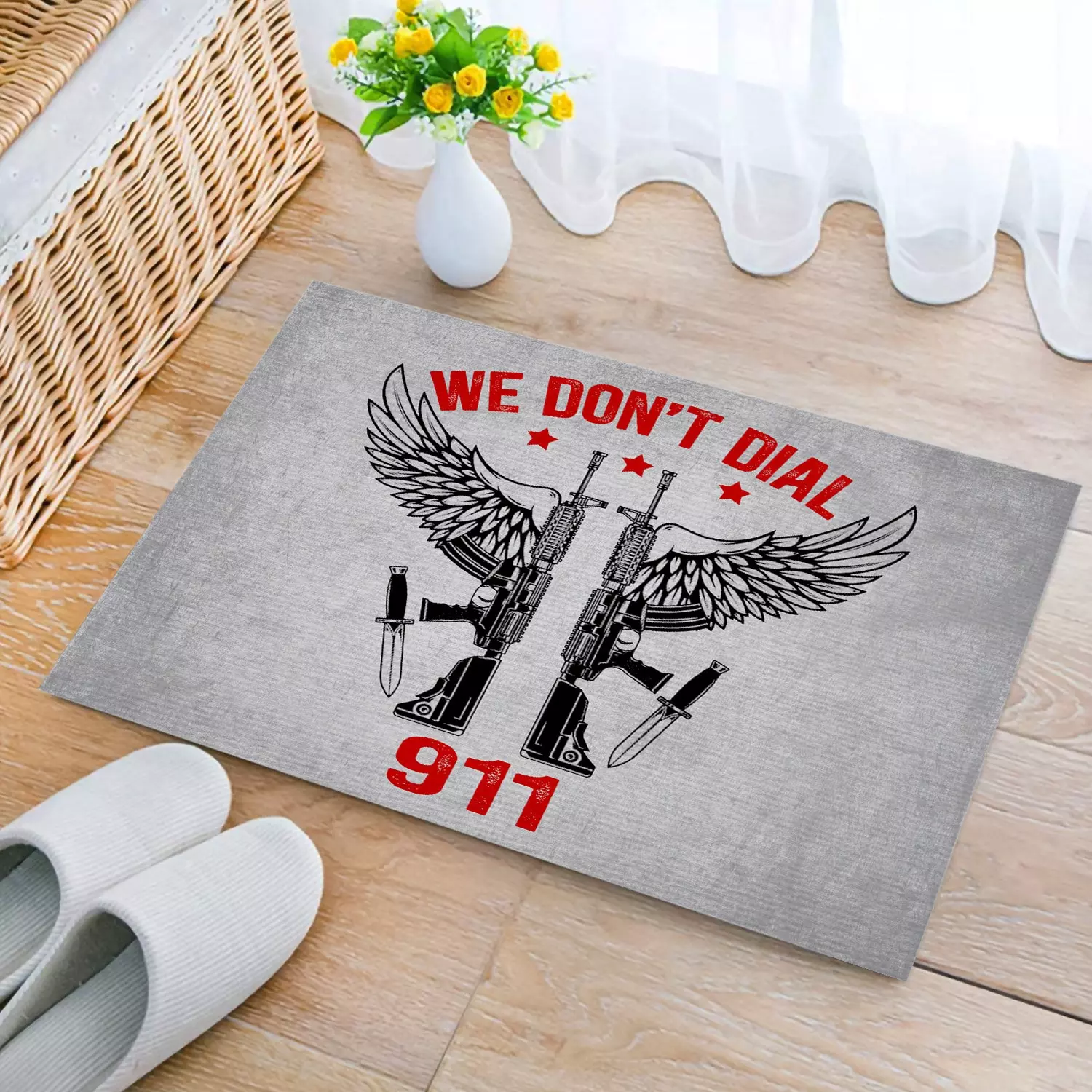5HP. Don't Dial 911 Doormat mockup 2