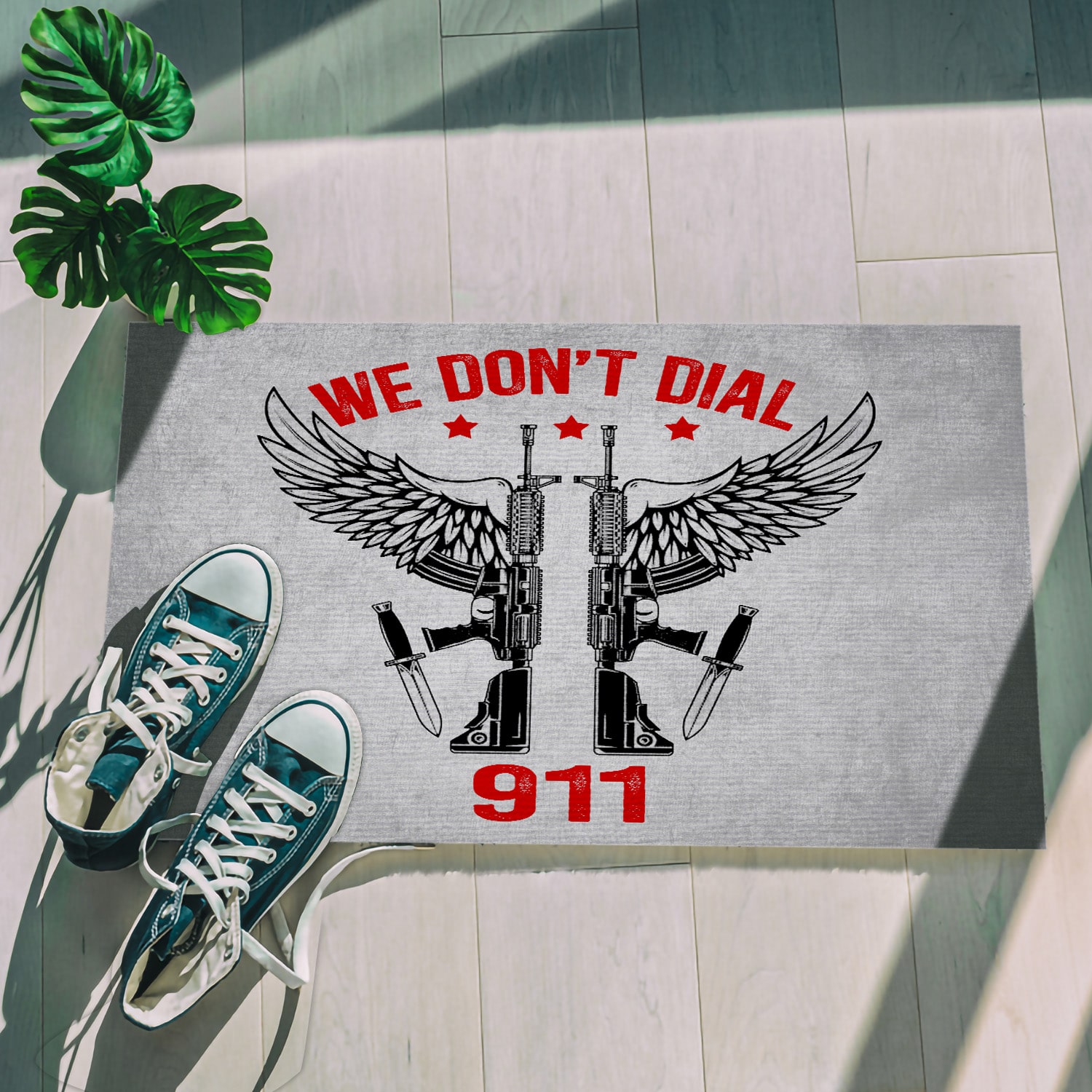 5HP. Don't Dial 911 Doormat mockup 5