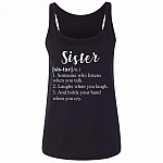 sister tank, Black, Ladies Tank Top