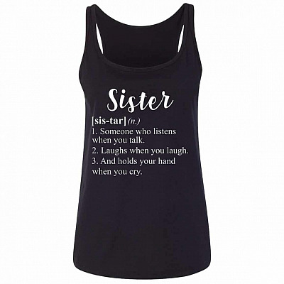 sister tank, Black, Ladies Tank Top