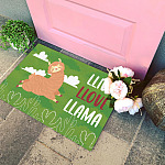5HP. Llive Llove Llama Doormat mockup 4