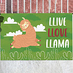 5HP. Llive Llove Llama Doormat mockup 12