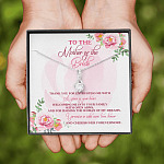 To The Mother Of The Bride Thank You For Entrusting Me Alluring Beauty Necklace - Mother in Law Wedding Gift