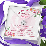 To The Mother Of The Bride Thank You For Entrusting Me Love Knot Necklace - Mother In Law Gifts From Groom To The Mother Of The Bride Thank You For Entrusting Me Love Knot Necklace - Mother In Law Gifts From Groom